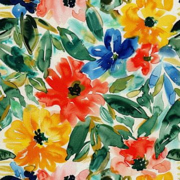 VANJSKI DEKOSTOFFE OXFORD - Motiv Blumen I DX5518