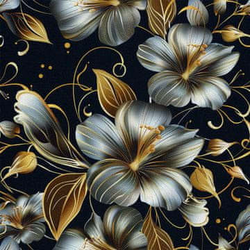 VANJSKI DEKOSTOFFE OXFORD - Motiv Blumen I DX5137