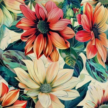 VANJSKI DEKOSTOFFE OXFORD - Motiv Blumen I DX5210