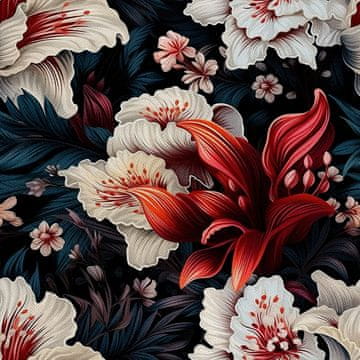 VANJSKI DEKOSTOFFE OXFORD - Motiv Blumen I DX5257