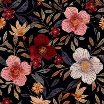 VANJSKI DEKOSTOFFE OXFORD - Motiv Blumen I DX5348