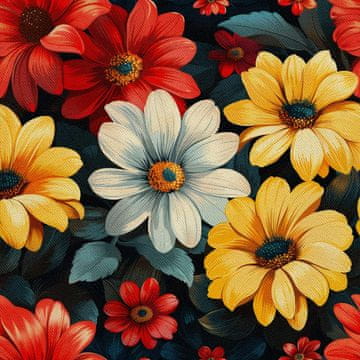 VANJSKI DEKOSTOFFE OXFORD - Motiv Blumen I DX5235