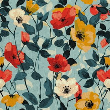 VANJSKI DEKOSTOFFE OXFORD - Motiv Blumen I DX5291