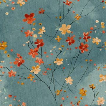VANJSKI DEKOSTOFFE OXFORD - Motiv Blumen I DX5467