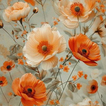 VANJSKI DEKOSTOFFE OXFORD - Motiv Blumen I DX5194
