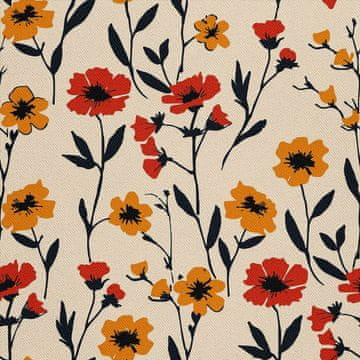 VANJSKI DEKOSTOFFE OXFORD - Motiv Blumen I DX5286