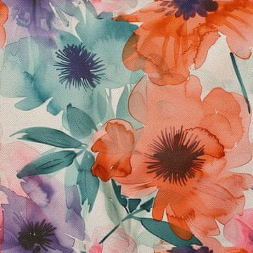 VANJSKI DEKOSTOFFE OXFORD - Motiv Blumen I DX5280