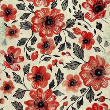VANJSKI DEKOSTOFFE OXFORD - Motiv Blumen I DX5132