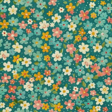 VANJSKI DEKOSTOFFE OXFORD - Motiv Blumen I DX5238