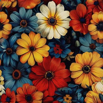 VANJSKI DEKOSTOFFE OXFORD - Motiv Blumen I DX5312