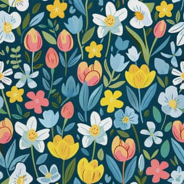 VANJSKI DEKOSTOFFE OXFORD - Motiv Frühling I DX7695
