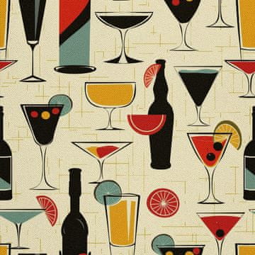 VANJSKI DEKOSTOFFE OXFORD - Motiv Cocktail | DX8427