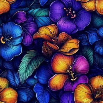 VANJSKI DEKOSTOFFE OXFORD - Motiv Bunte Blumen | DX18055