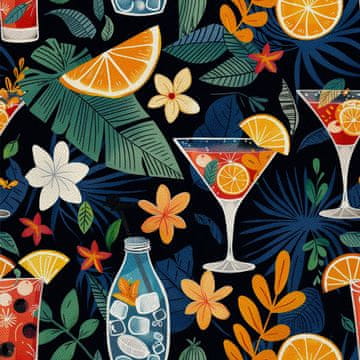 VANJSKI DEKOSTOFFE OXFORD - Motiv Cocktail | DX8515