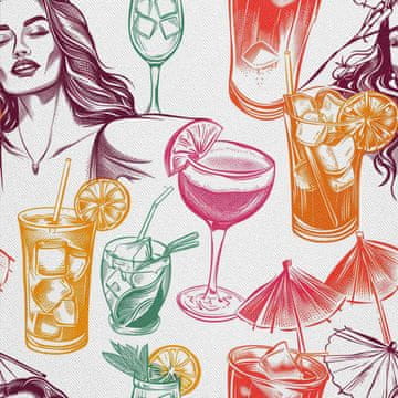 VANJSKI DEKOSTOFFE OXFORD - Motiv Cocktail | DX8761