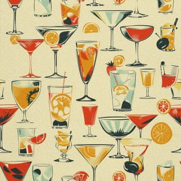VANJSKI DEKOSTOFFE OXFORD - Motiv Cocktail | DX8537