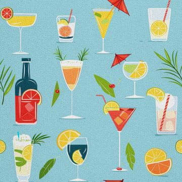 OUTDOOR DEKOSTOFFE OXFORD - Motiv Cocktail | DX8385