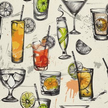 OUTDOOR DEKOSTOFFE OXFORD - Motiv Cocktail | DX8619