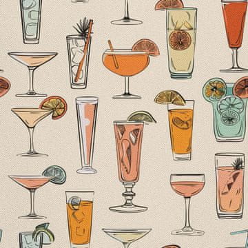 OUTDOOR DEKOSTOFFE OXFORD - Motiv Cocktail | DX8602