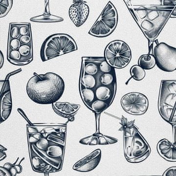 VANJSKI DEKOSTOFFE OXFORD - Motiv Cocktail | DX8416