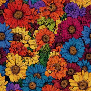 VANJSKI DEKOSTOFFE OXFORD - Motiv Bunte Blumen | DX18057