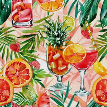 VANJSKI DEKOSTOFFE OXFORD - Motiv Cocktail | DX8736