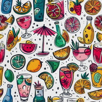 OUTDOOR DEKOSTOFFE OXFORD - Motiv Cocktail | DX8640