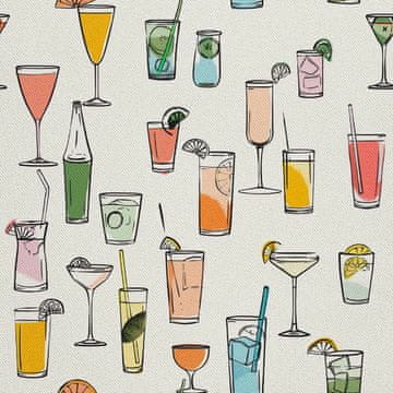OUTDOOR DEKOSTOFFE OXFORD - Motiv Cocktail | DX8846