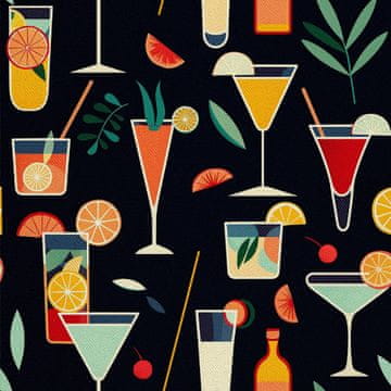 VANJSKI DEKOSTOFFE OXFORD - Motiv Cocktail | DX8309