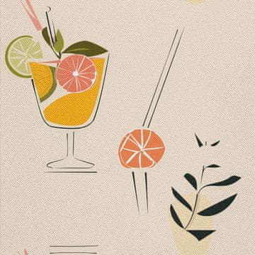 VANJSKI DEKOSTOFFE OXFORD - Motiv Cocktail | DX8702