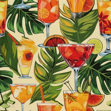 VANJSKI DEKOSTOFFE OXFORD - Motiv Cocktail | DX8384