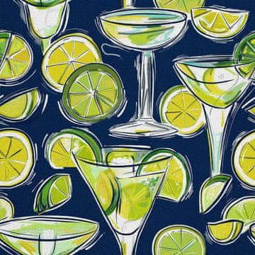 VANJSKI DEKOSTOFFE OXFORD - Motiv Cocktail | DX8760