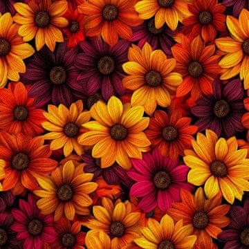 VANJSKI DEKOSTOFFE OXFORD - Motiv Bunte Blumen | DX18068
