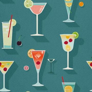 OUTDOOR DEKOSTOFFE OXFORD - Motiv Cocktail | DX8675
