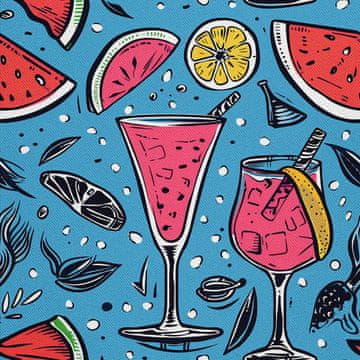 OUTDOOR DEKOSTOFFE OXFORD - Motiv Cocktail | DX8848