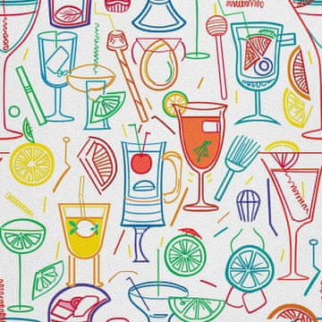 VANJSKI DEKOSTOFFE OXFORD - Motiv Cocktail | DX8451