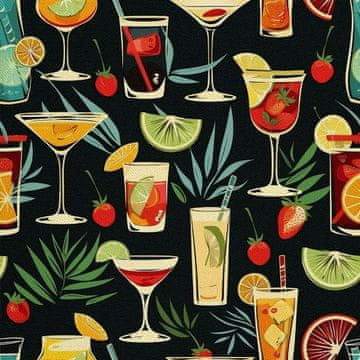 VANJSKI DEKOSTOFFE OXFORD - Motiv Cocktail | DX8729