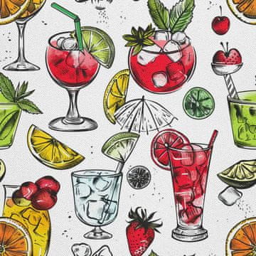 VANJSKI DEKOSTOFFE OXFORD - Motiv Cocktail | DX8362