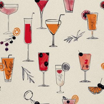 OUTDOOR DEKOSTOFFE OXFORD - Motiv Cocktail | DX8661