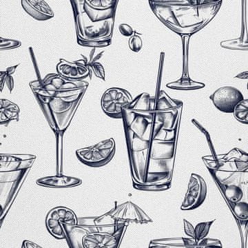 OUTDOOR DEKOSTOFFE OXFORD - Motiv Cocktail | DX8586