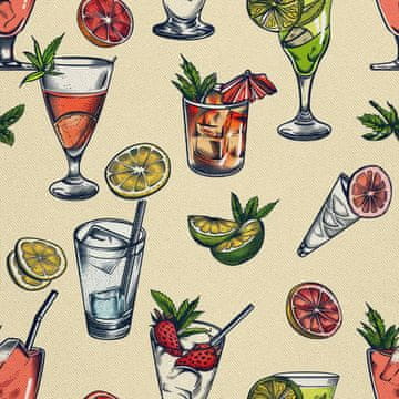 VANJSKI DEKOSTOFFE OXFORD - Motiv Cocktail | DX8529