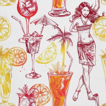 OUTDOOR DEKOSTOFFE OXFORD - Motiv Cocktail | DX8677