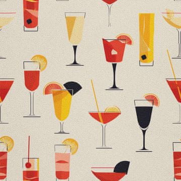 OUTDOOR DEKOSTOFFE OXFORD - Motiv Cocktail | DX8683