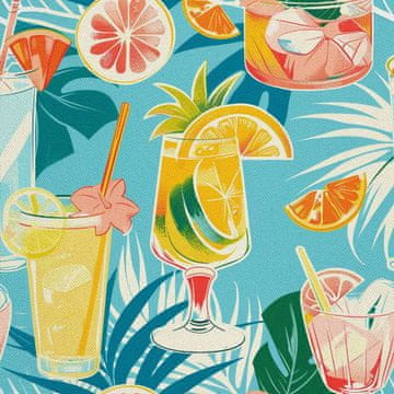 VANJSKI DEKOSTOFFE OXFORD - Motiv Cocktail | DX8428