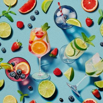 OUTDOOR DEKOSTOFFE OXFORD - Motiv Cocktail | DX8774