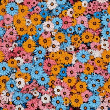 VANJSKI DEKOSTOFFE OXFORD - Motiv Bunte Blumen | DX18030