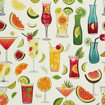 VANJSKI DEKOSTOFFE OXFORD - Motiv Cocktail | DX8425