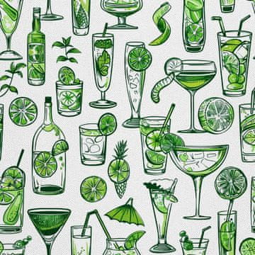OUTDOOR DEKOSTOFFE OXFORD - Motiv Cocktail | DX8455