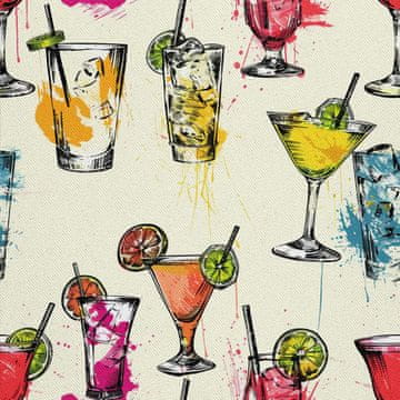 OUTDOOR DEKOSTOFFE OXFORD - Motiv Cocktail | DX8717