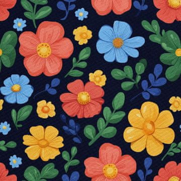 VANJSKI DEKOSTOFFE OXFORD - Motiv Bunte Blumen | DX18052